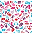 music seamless pattern vector image
