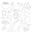 st patricks day design elements set vector image