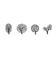 tree symbols icons design nature trees vector image