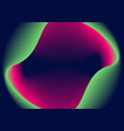 abstract green and pink fluid wave round shape vector image