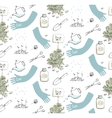 home plants or gardening seamless pattern vector image