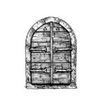 middle age vintage door vector image vector image