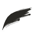 black ink abstract paint brush stroke background vector image vector image