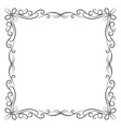 decorative vintage frame on white background vector image