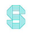 flat perforate font vector image