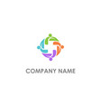 people circle abstract diversity logo vector image