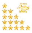 rating stars set vector image