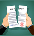 two men breaking contracts vector image vector image