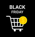 black friday sale inscription text design vector image