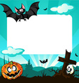 halloween frame vector image vector image
