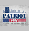 patriot day lettering vector image