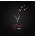 wine glass concept menu design vector image vector image
