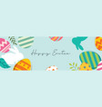 happy easter egg greeting card background vector image vector image