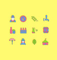 set simple line icons oktoberfest vector image vector image