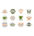 badges set of baseball team vector image