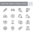 free label line icons vector image