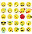 set of emoticons emoji smile icons vector image