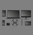 smartphone tablet laptop smart watch rc drone vector image