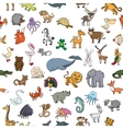 children drawings doodle animals seamless pattern vector image vector image