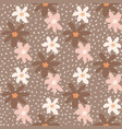 pastel tones naivy seamless pattern with daisy vector image