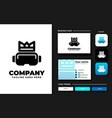 virtual reality logo design inspiration vector image vector image