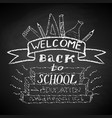 welcome back to school vector image