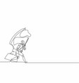continuous one line drawing robots running vector image