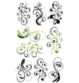 artistic flowery designs vector image