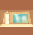 cartoon empty dance-hall with mirrors vector image vector image