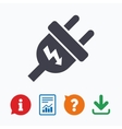 electric plug sign icon power energy symbol vector image