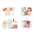 girl dressing up mother and daughter choice vector image