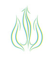 modern ukrainian trident icon isolated on white vector image