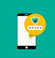 password entering on smartphone - smart phone vector image