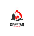spartan logo design helmet logo template vector image