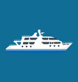 white luxurious passenger liner isolated on blue vector image