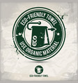 alternative eco friendly towel stamp vector image