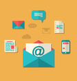 concept of email marketing - newsletter vector image