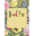greeting card with tulips vector image
