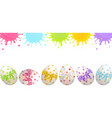 congratulatory easter banner with painted easter vector image