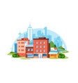 urban landscape with skyscraper vector image