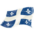 flag quebec in wind vector image vector image