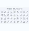 science research technology thin line icons set vector image