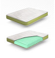 set orthopedic white mattresses vector image vector image