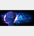 artificial intelligence concept technology vector image vector image