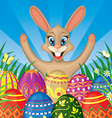 easter eggs frame vector image