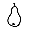 pear in doodle style isolated vector image