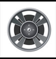 3d film reel or bobbin with filmstripe vector image vector image