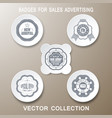 collection retro badges for sales advertising vector image