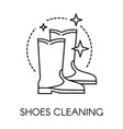 shoes cleaning company service for vintage boots vector image