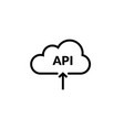 api cloud integration icon data process flat vector image
